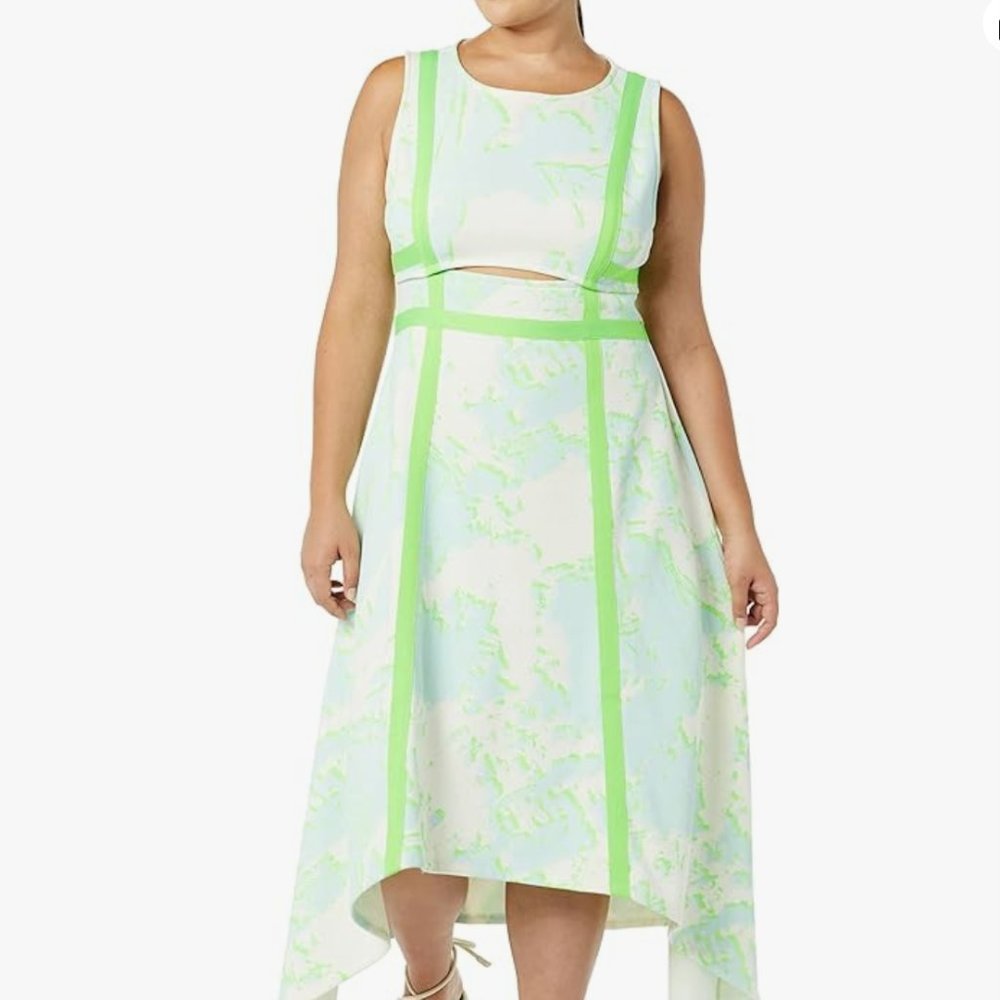 Making the Cut Women's Yannik Z. Sleeveless Cut Out Asymmetric Hem Maxi Dress S